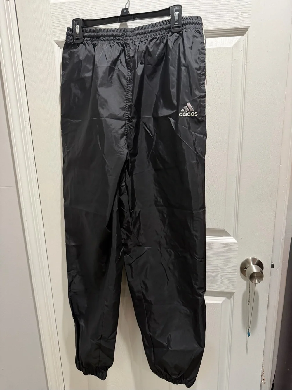 adidas Black Windbreaker Jogger Pants